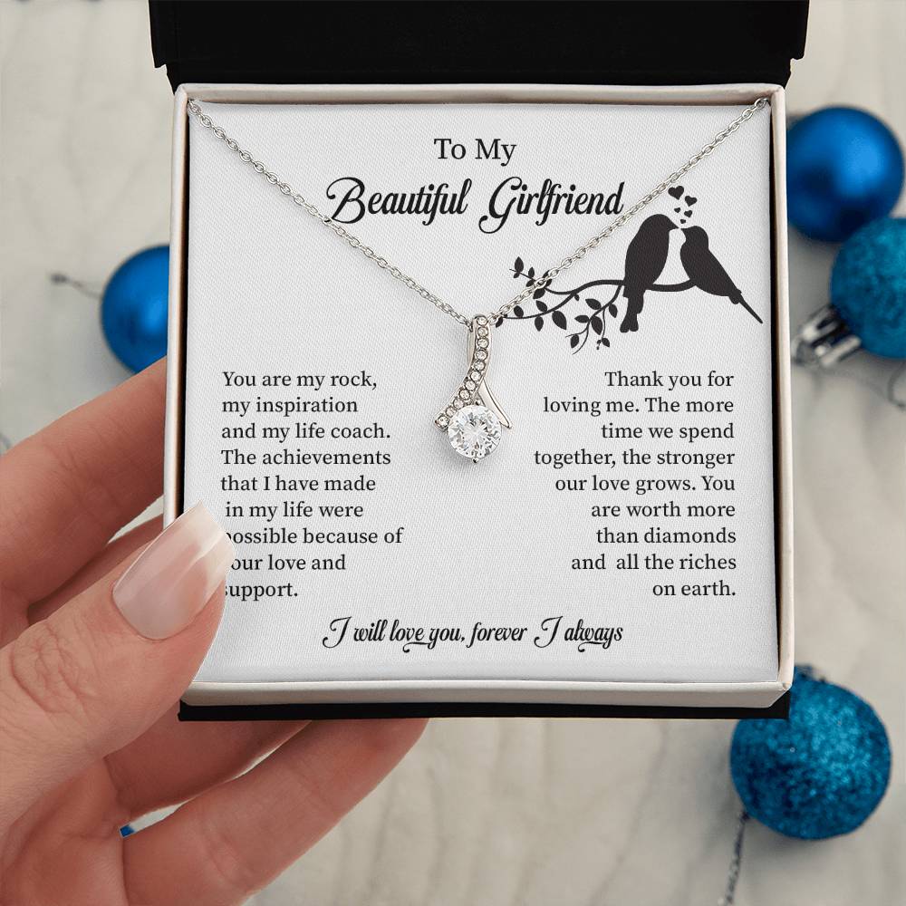 Emotional Girlfriend Necklace Gift with Message Card