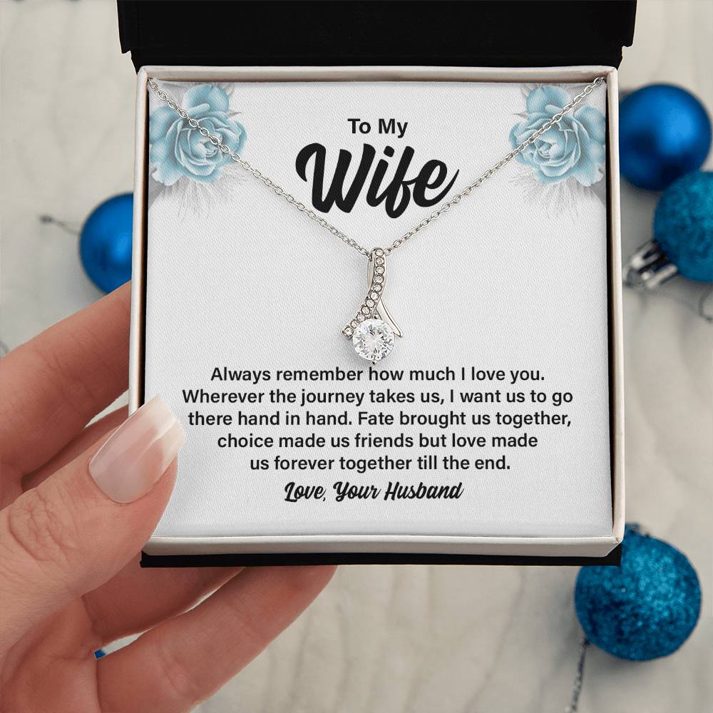 Romantic Wife Necklace Gift – Message Card Included