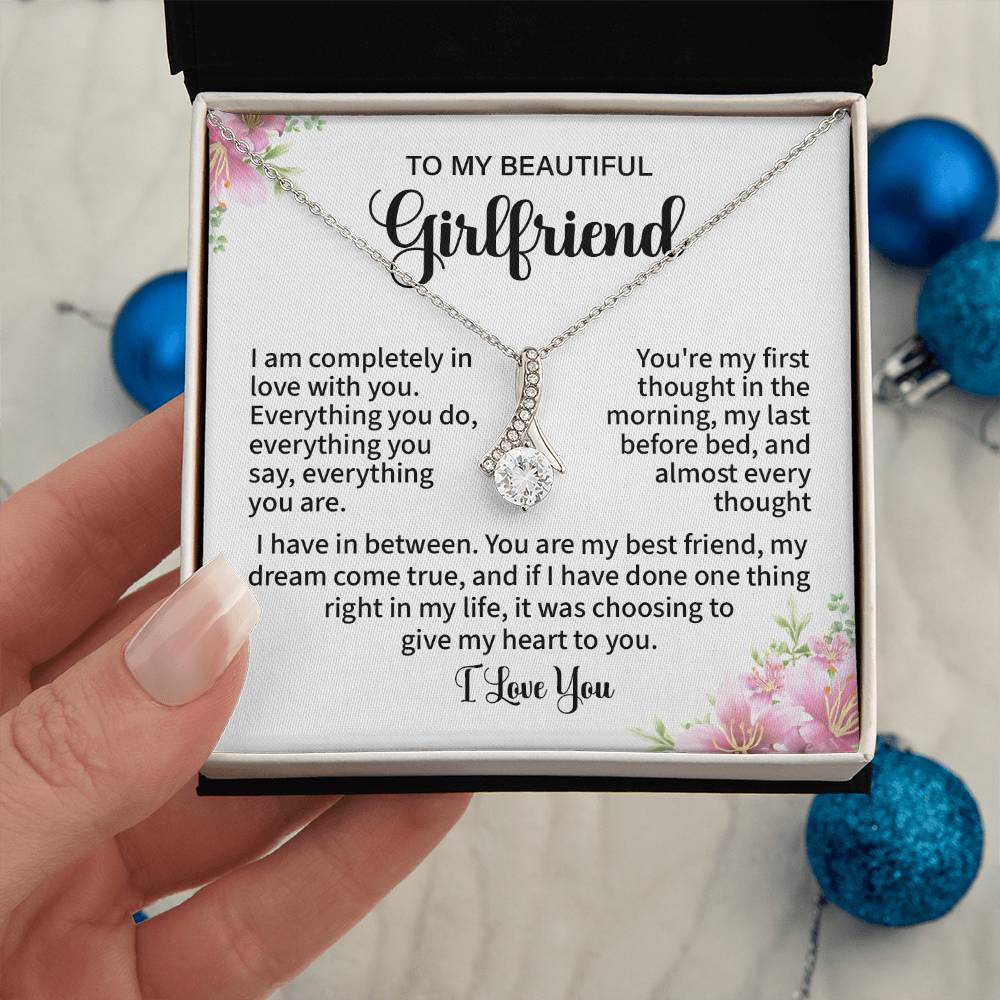 Romantic Girlfriend Necklace Gift with Message Card