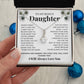 Bonus Daughter Necklace Gift – Encouraging Message Card
