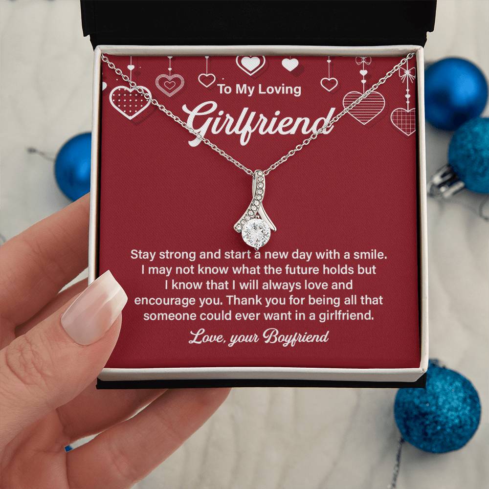 Loving Girlfriend Necklace – Gift for Her with Message Card