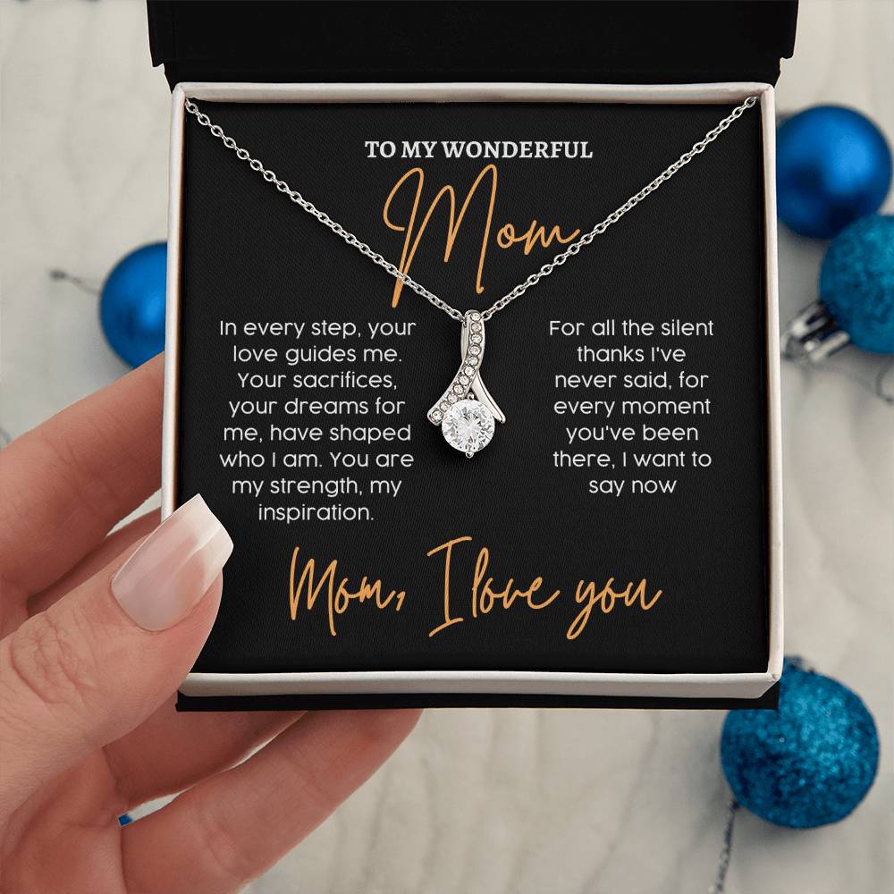 Mom Pendant Necklace Gift from Daughter or Son