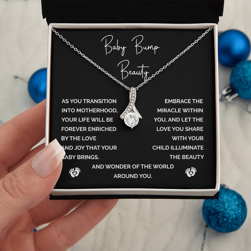 Baby Bump Beauty, Best Necklace Gift For Expecting Mother Necklace With Heartfelt Message Thoughtful Necklace Gift For New Mom Best Mother’s Day Necklace Gift For Mom-to-be Pregnancy Journey Necklace Gift Thoughtful Gift Necklace