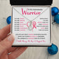 To My Unbreakable Warrior Necklace Gift with Inspirational Card