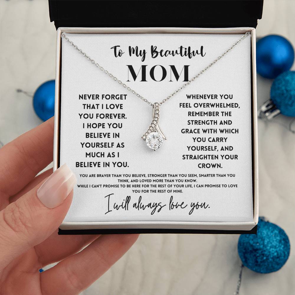 Beautiful Mom Necklace Gift from Daughter or Son