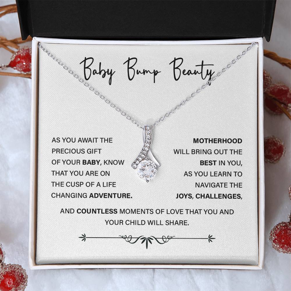 Baby Bump Beauty, Inspirational Gift Necklace For Pregnant Mothers Jewelry For Mom-to-be, Celebrating Motherhood Sentimental Pregnancy Necklace Necklace For Mother’s Pregnancy Journey Sentimental Necklace Gift Pregnancy Adventure Necklace Gift