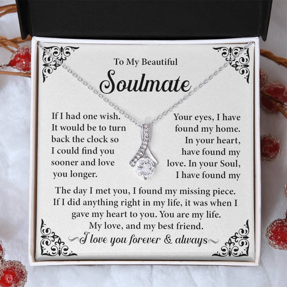 Beautiful Soulmate Necklace Gift with Message Card