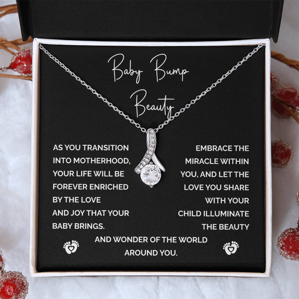 Baby Bump Beauty, Best Necklace Gift For Expecting Mother Necklace With Heartfelt Message Thoughtful Necklace Gift For New Mom Best Mother’s Day Necklace Gift For Mom-to-be Pregnancy Journey Necklace Gift Thoughtful Gift Necklace