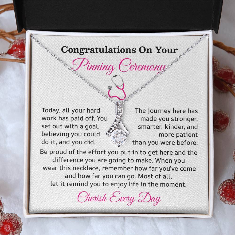 Congratulations On Your Pinning Ceremony Necklace Pinning Ceremony Necklace Gift Congratulations Pinning Ceremony Jewelry Strength And Growth Necklace Gift Pinning Ceremony Milestone Necklace Pinning Ceremony Graduation Necklace Gift