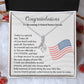 United States Citizenship Gift Necklace With Message Card