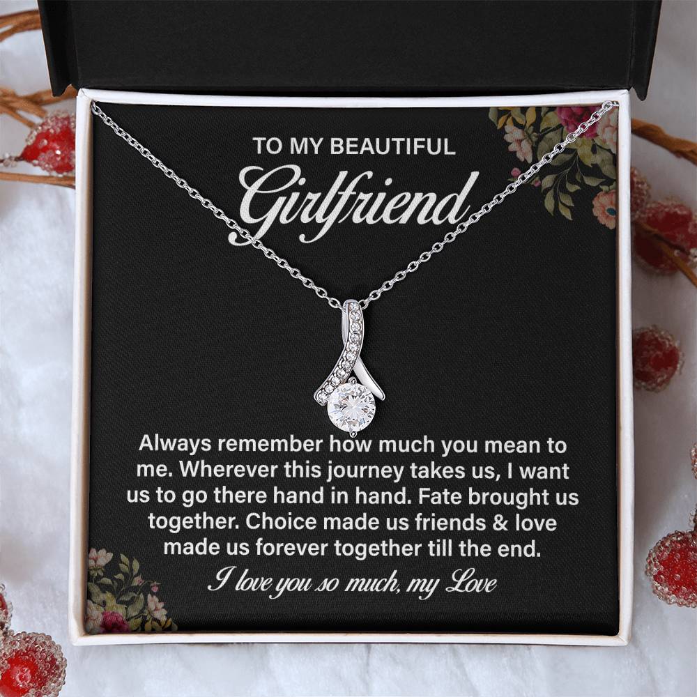 Romantic Necklace Gift for Girlfriend with Card