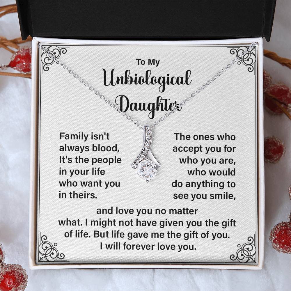 Unbiological Daughter Necklace with Gift Box