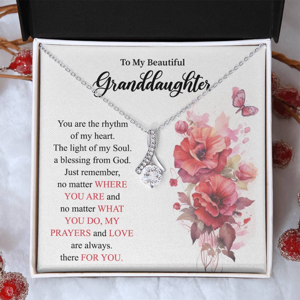 Granddaughter Necklace Gift – Blessing from God Message Box