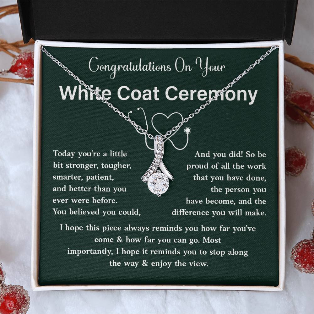 Congratulations On Your White Coat Ceremony Congratulations Necklace Stronger And Smarter Necklace Meaningful Gift For Graduates Motivational Jewelry Personal Growth Jewelry Best Wishes Necklace Enjoy The View Necklace