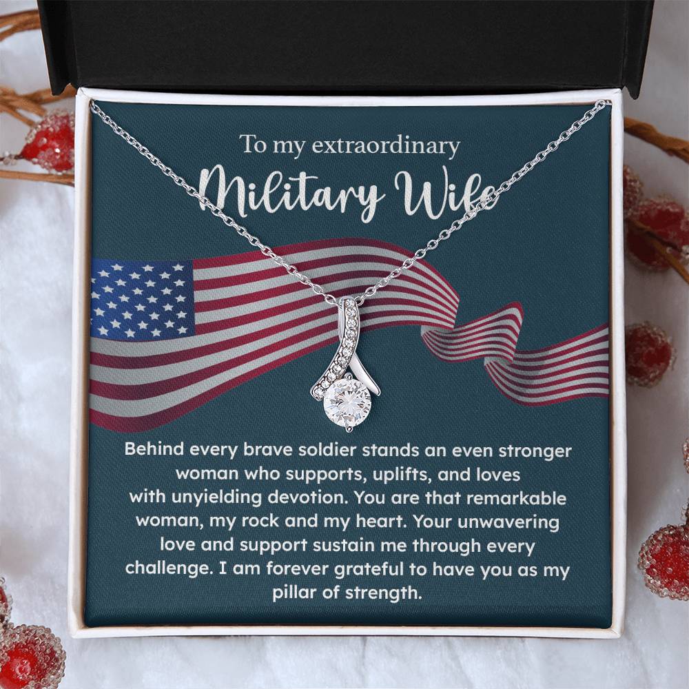 Gift for Military Wife with Message Card from Husband