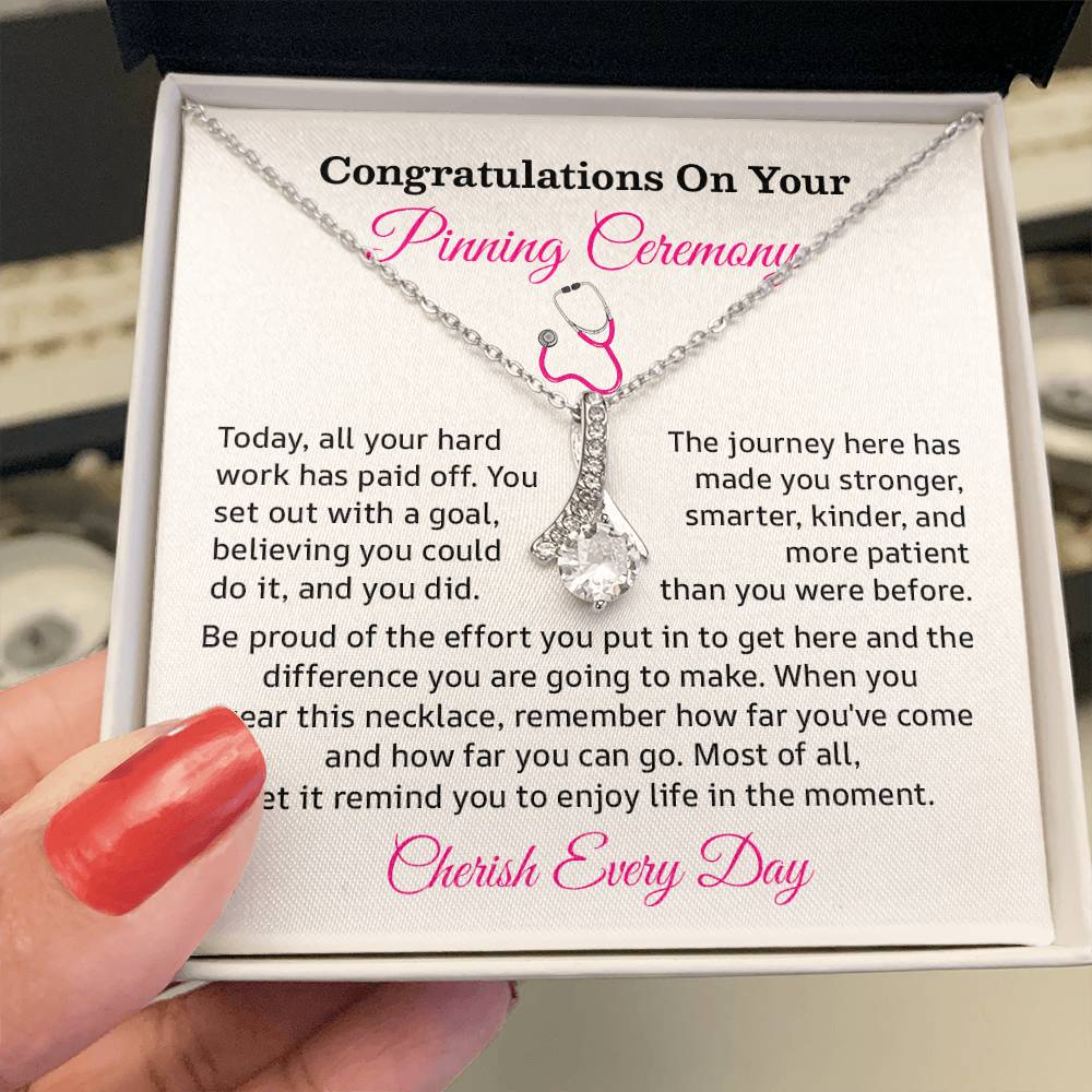 Congratulations On Your Pinning Ceremony Necklace Pinning Ceremony Necklace Gift Congratulations Pinning Ceremony Jewelry Strength And Growth Necklace Gift Pinning Ceremony Milestone Necklace Pinning Ceremony Graduation Necklace Gift