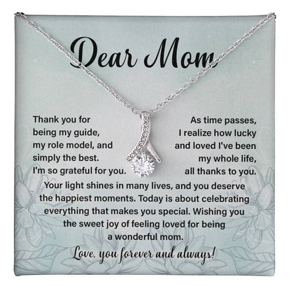 Mom Necklace Gift with Sentimental Message Card