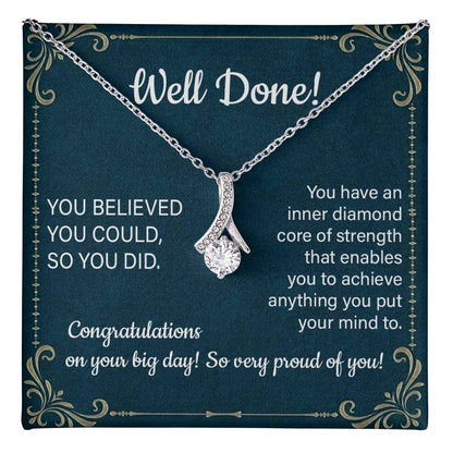 Graduation Gift For Her, Pendant Necklace With Gift Box