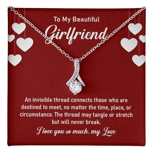 Beautiful Girlfriend Love Necklace with Message Card