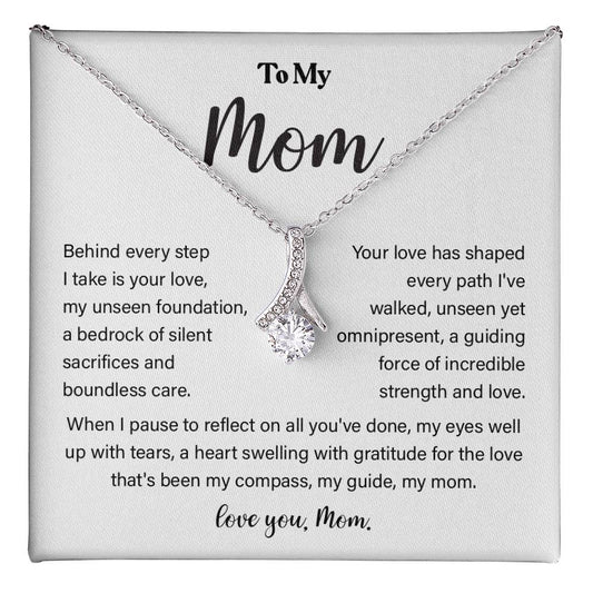 To My Mom beautiful necklace in premium gift box.