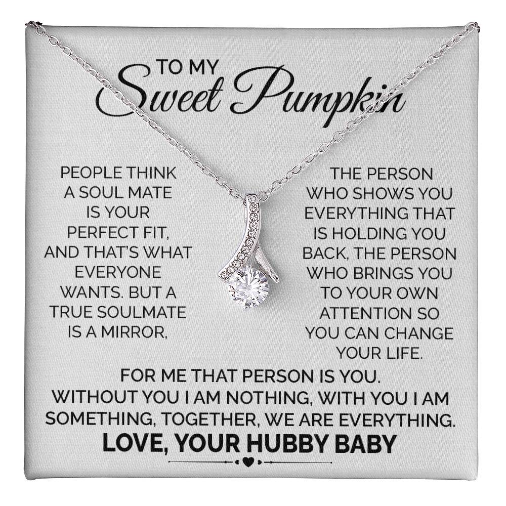 Necklace Gift for Sweet Pumpkin Wife from Hubby Baby