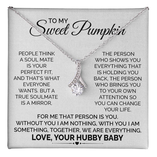 Necklace Gift for Sweet Pumpkin Wife from Hubby Baby