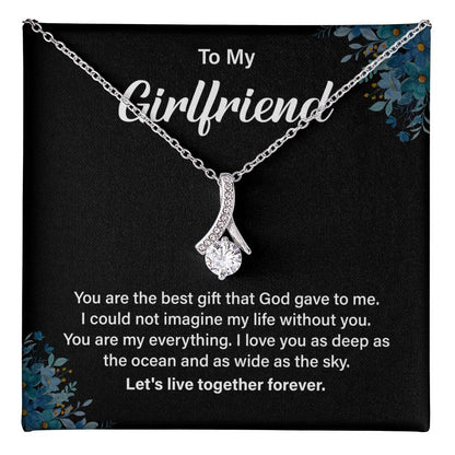Girlfriend Gift Necklace with Heartfelt Message Card