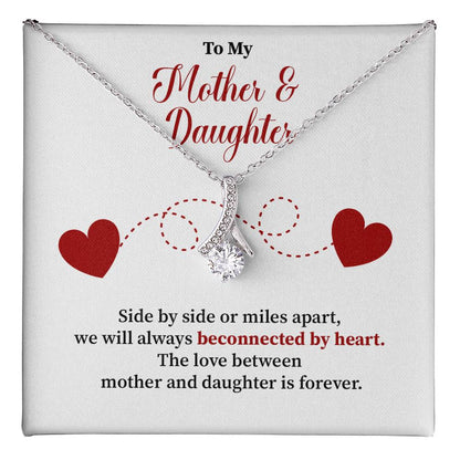 Mother and Daughter Necklace Gift with Message Card