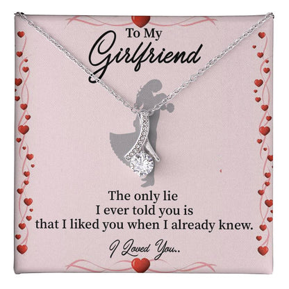 Necklace Gift for Girlfriend with Love Quote Card