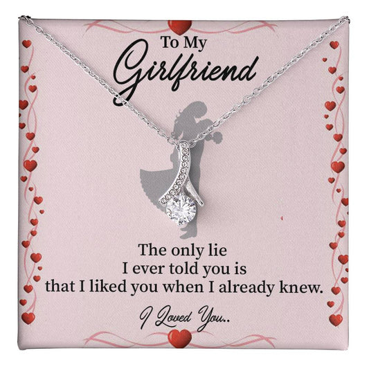 Necklace Gift for Girlfriend with Love Quote Card