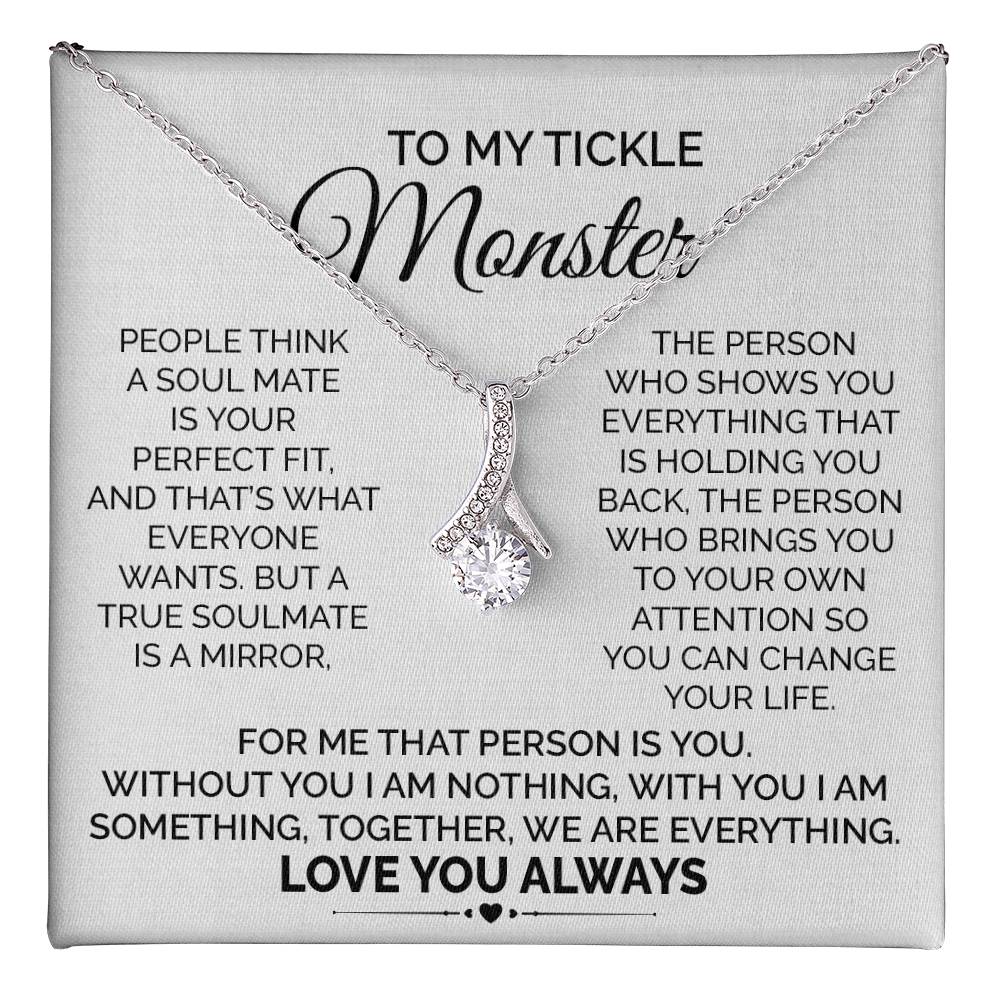 Necklace Gift For Tickle Monster With Message Card