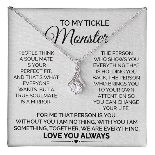 Necklace Gift For Tickle Monster With Message Card