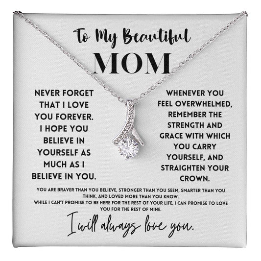 Beautiful Mom Necklace Gift from Daughter or Son