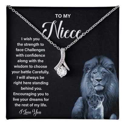 To My Niece Necklace Gift With Meaningful Message Card