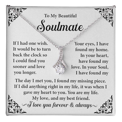 Beautiful Soulmate Necklace Gift with Message Card