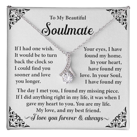 Beautiful Soulmate Necklace Gift with Message Card
