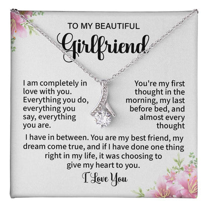 Romantic Girlfriend Necklace Gift with Message Card