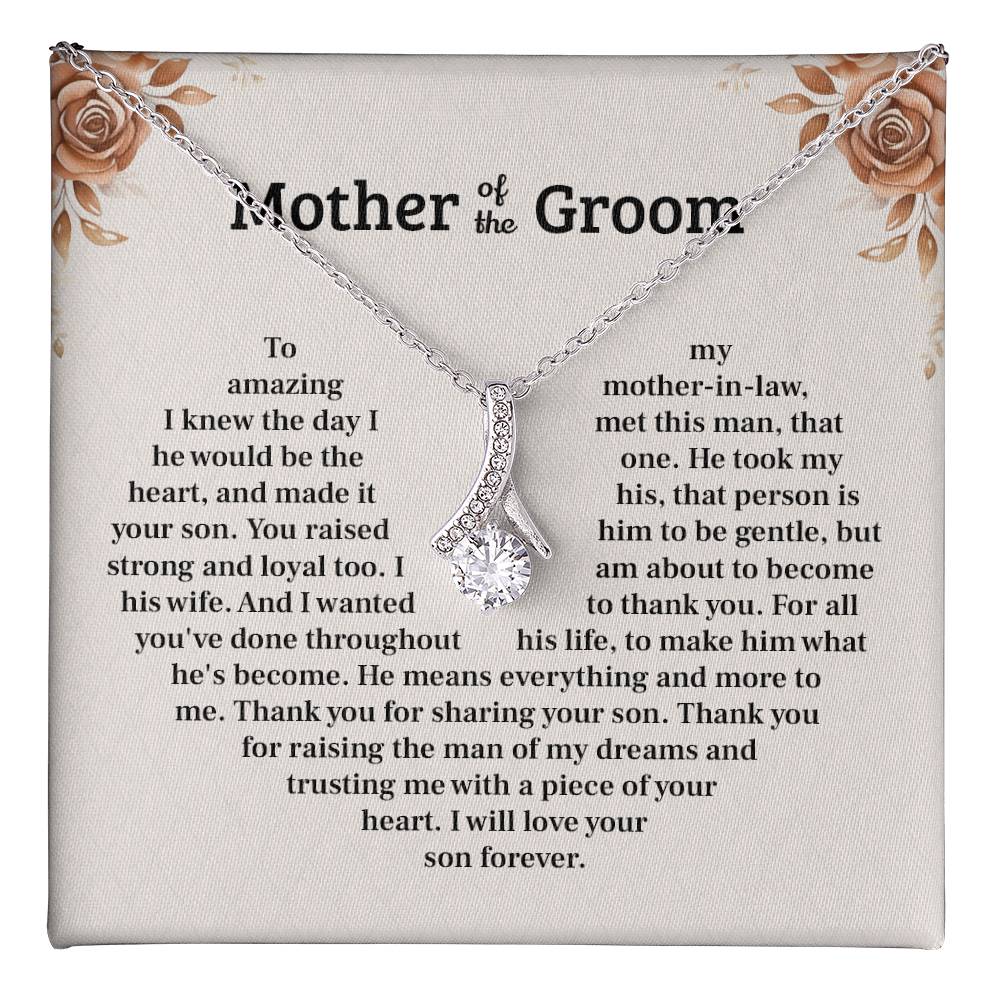 Mother of the Groom Wedding Necklace Gift Box