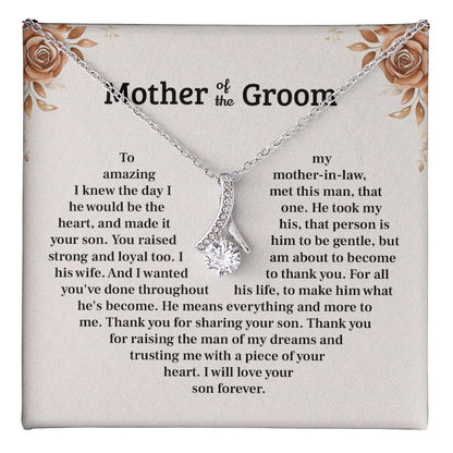 Mother of the Groom Wedding Necklace Gift Box