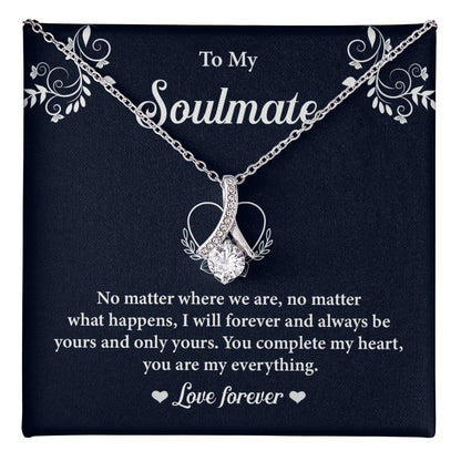 Soulmate Necklace Gift for Her with Message Card