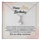 20th Birthday Necklace Gift with Message Card