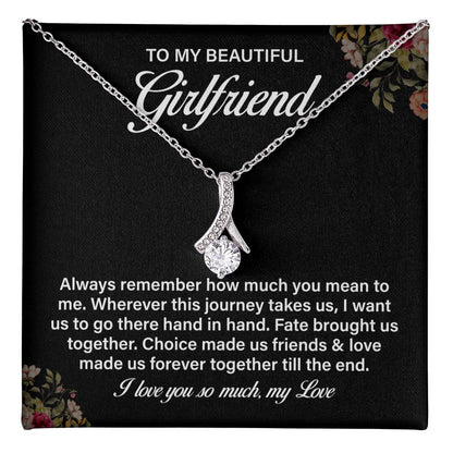 Romantic Necklace Gift for Girlfriend with Card