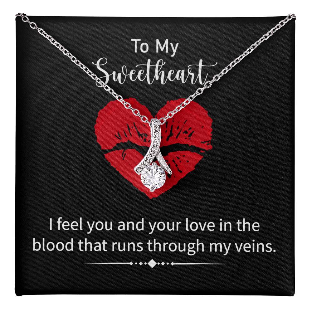 Sweetheart Necklace Gift with Deep Love Message