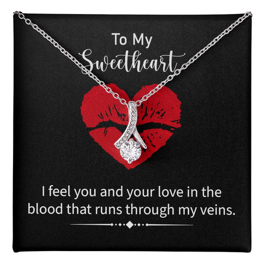 Sweetheart Necklace Gift with Deep Love Message