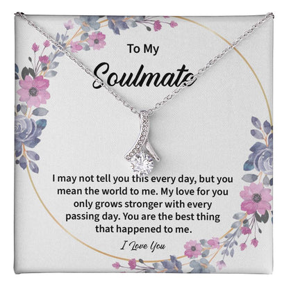 Soulmate Necklace Gift for Her – Love Message Card
