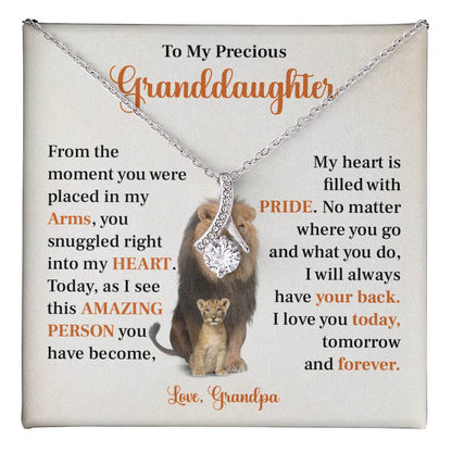 To my precious granddaughter Gift from Grandpa