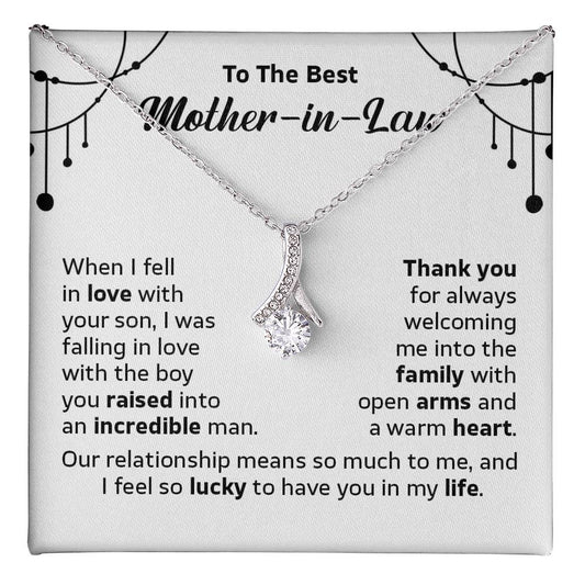 Necklace for Mother-in-Law with & Message Card, Gift Box
