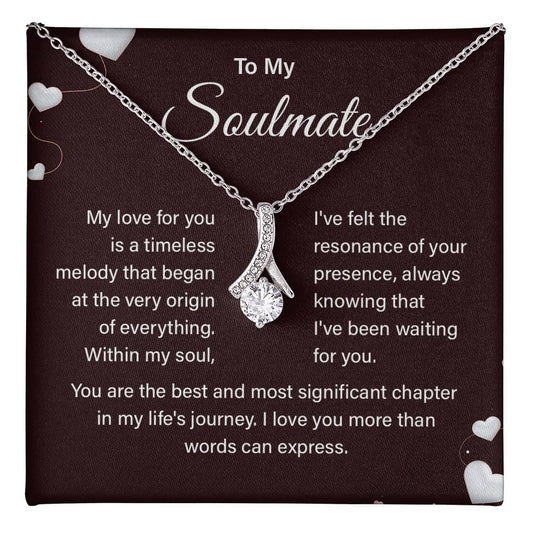 To My Soulmate Necklace Gift With Heartfelt Message Card