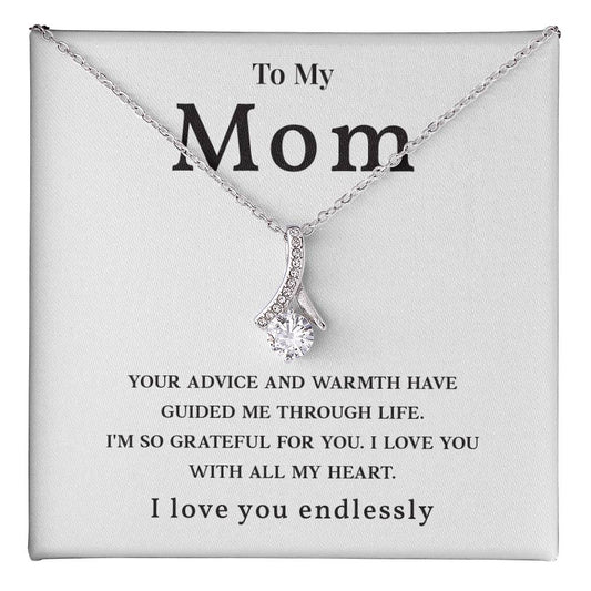 Necklace Gift for Mom with Heartfelt Message Card