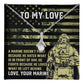 Marine Necklace Gift to Love with Patriotic Message